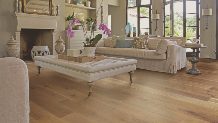 hardwood flooring in living room